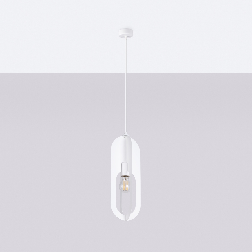 Hanglamp aan een koord NICUS 1xE27/15W/230V wit