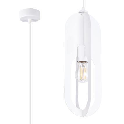 Hanglamp aan een koord NICUS 1xE27/15W/230V wit