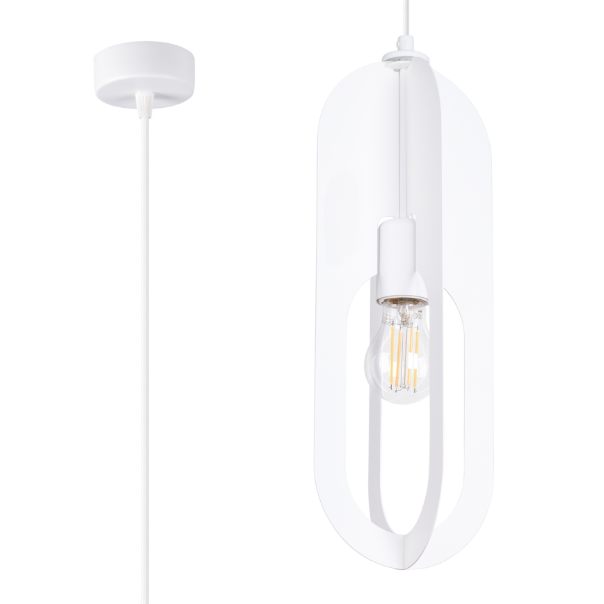 Hanglamp aan een koord NICUS 1xE27/15W/230V wit