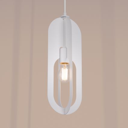 Hanglamp aan een koord NICUS 1xE27/15W/230V wit