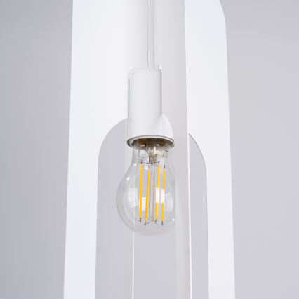 Hanglamp aan een koord NICUS 1xE27/15W/230V wit