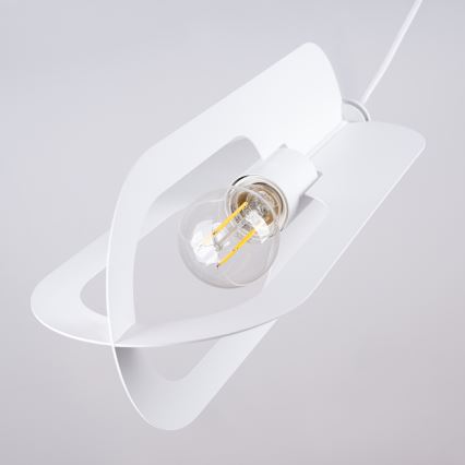 Hanglamp aan een koord NICUS 1xE27/15W/230V wit
