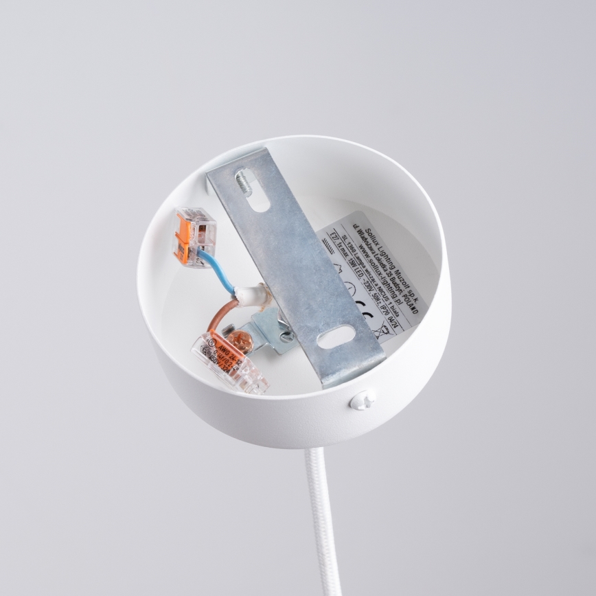 Hanglamp aan een koord NICUS 1xE27/15W/230V wit