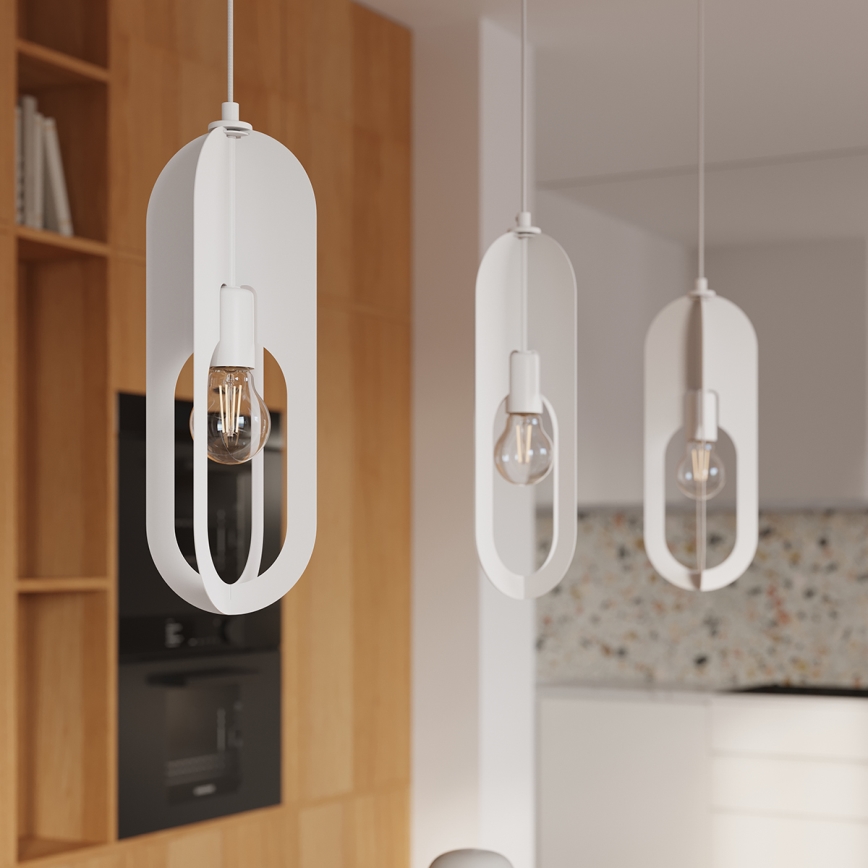 Suspension filaire NICUS 1xE27/15W/230V blanc