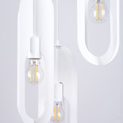 Hanglamp aan een koord NICUS 3xE27/15W/230V wit