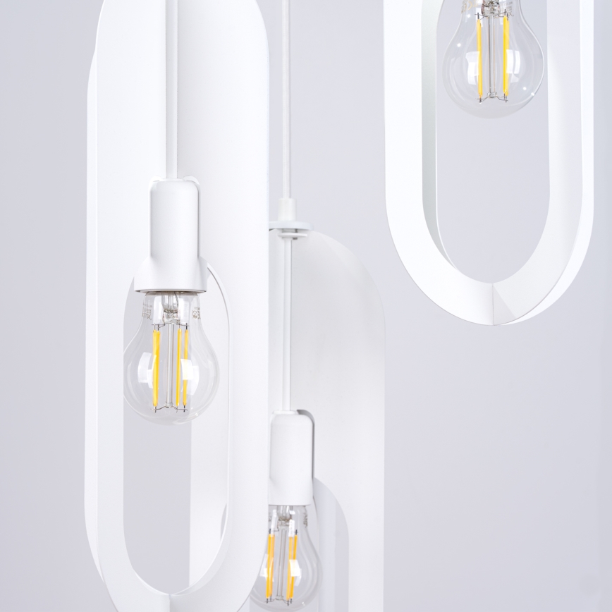 Hanglamp aan een koord NICUS 3xE27/15W/230V wit