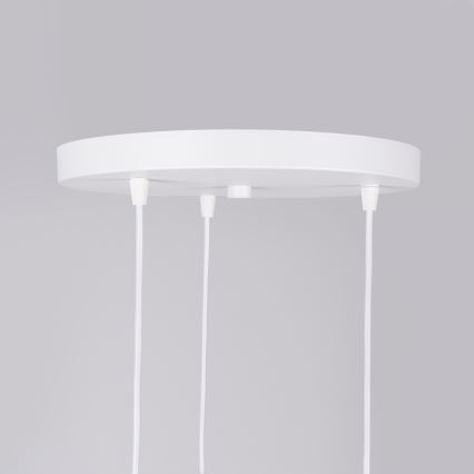 Hanglamp aan een koord NICUS 3xE27/15W/230V wit