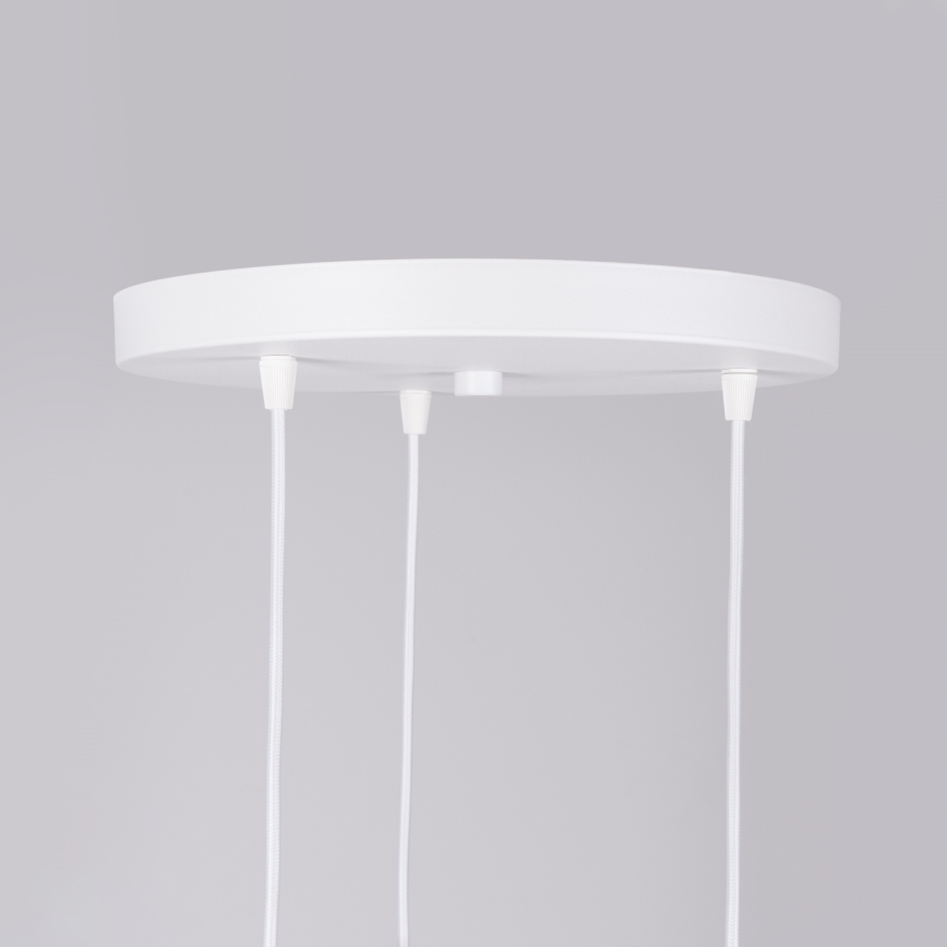 Hanglamp aan een koord NICUS 3xE27/15W/230V wit