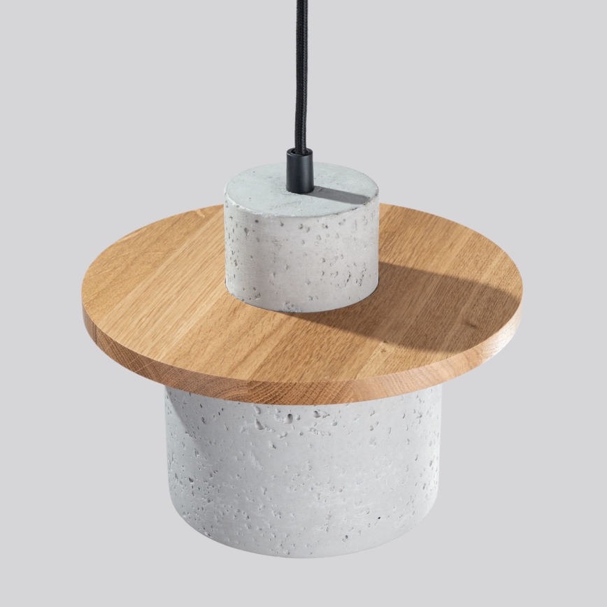 Suspension sur câble MAB 1xE27/15W/230V Ø 22 cm béton/gris