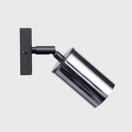 Spot mural WINX 1xGU10/10W/230V noir/chrome brillant
