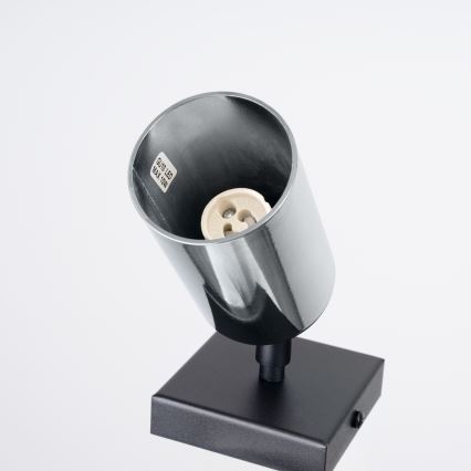 Wandspot WINX 1xGU10/10W/230V zwart/glanzend chroom