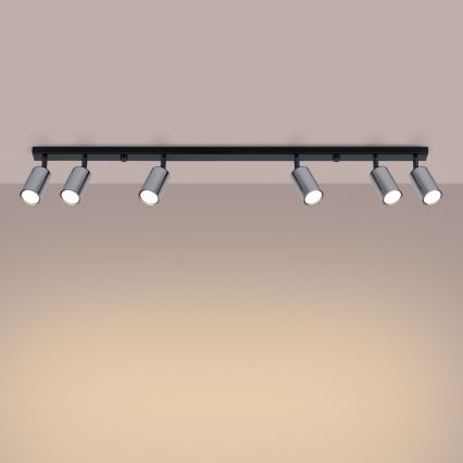 Spot WINX 6xGU10/10W/230V noir/chrome brillant