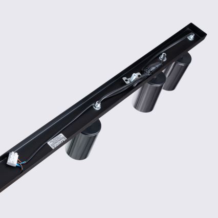 Spot WINX 6xGU10/10W/230V zwart/glanzend chroom