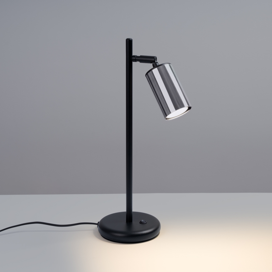 Lampe de table WINX 1xGU10/10W/230V noir/chrome brillant