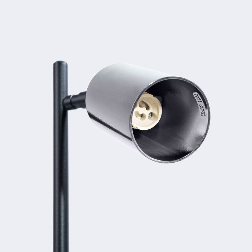 Lampe de table WINX 1xGU10/10W/230V noir/chrome brillant