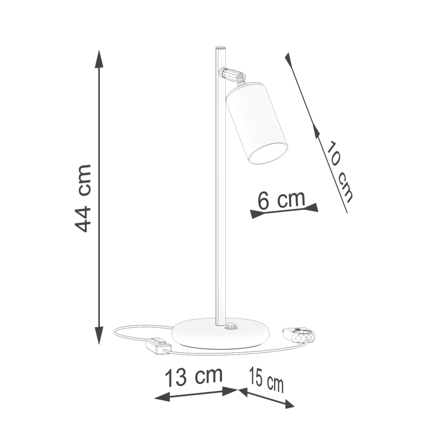 Lampe de table WINX 1xGU10/10W/230V noir/chrome brillant