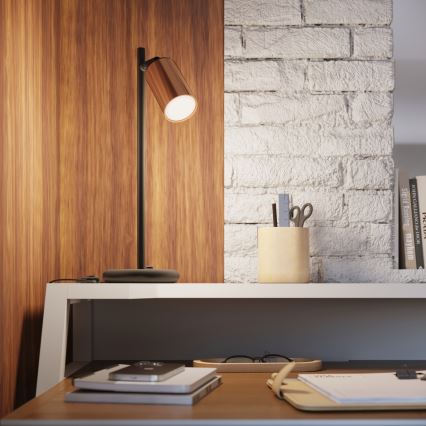 Lampe de table WINX 1xGU10/10W/230V noir/cuivre
