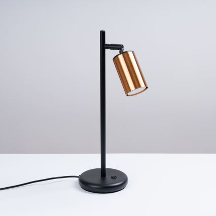 Lampe de table WINX 1xGU10/10W/230V noir/cuivre
