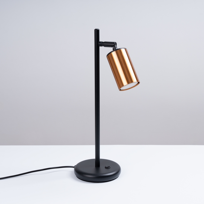 Lampe de table WINX 1xGU10/10W/230V noir/cuivre
