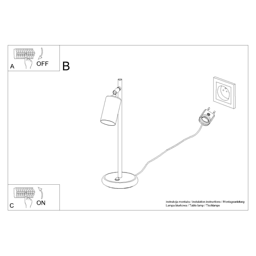 Lampe de table WINX 1xGU10/10W/230V noir/cuivre