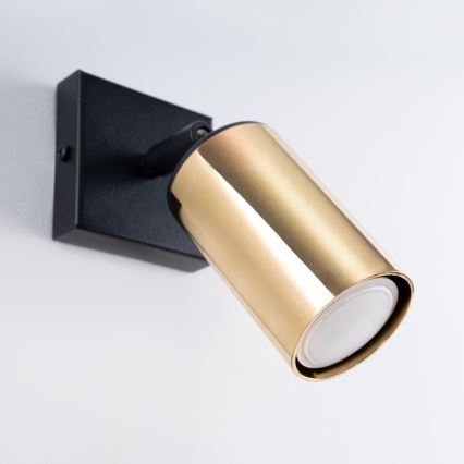 Wandspot WINX 1xGU10/10W/230V zwart/goud