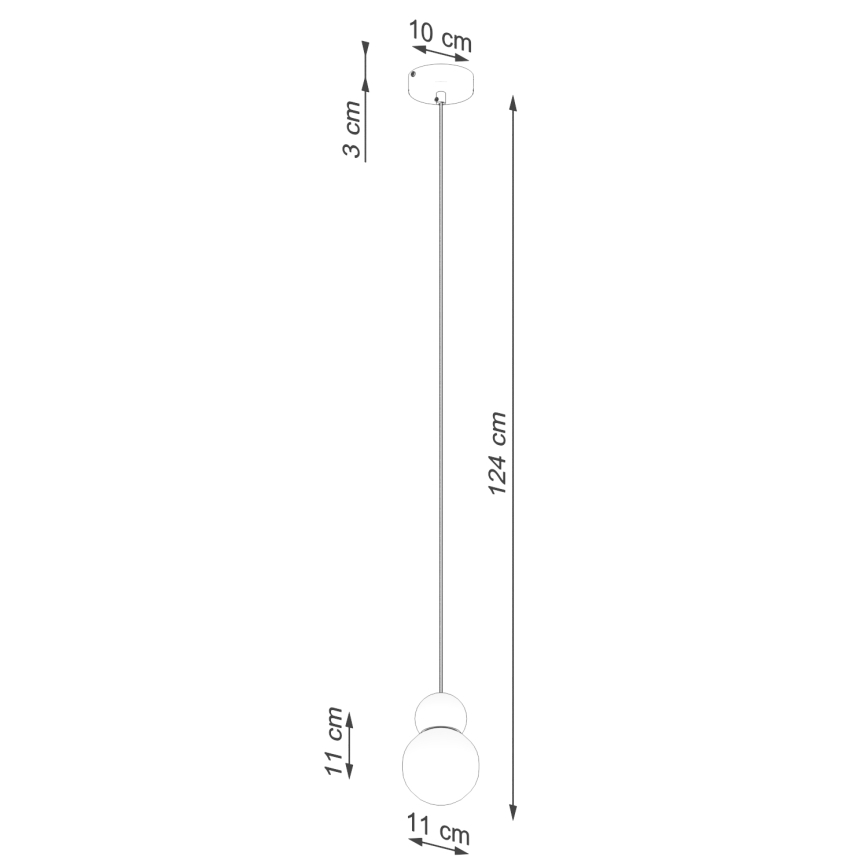 Hanglamp aan een koord PEKKA 1xG9/8W/230V wit