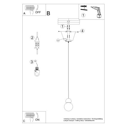 Hanglamp aan een koord PEKKA 1xG9/8W/230V wit