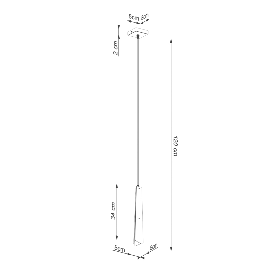 Hanglamp aan een koord PRYSM 1xG9/8W/230V wit