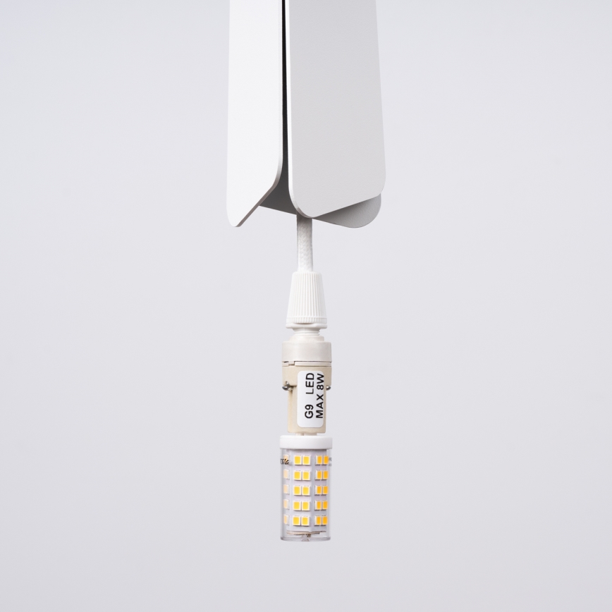 Suspension filaire PRYSM 3xG9/8W/230V blanc