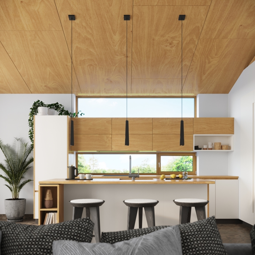 Hanglamp aan een koord PRYSM 1xG9/8W/230V zwart