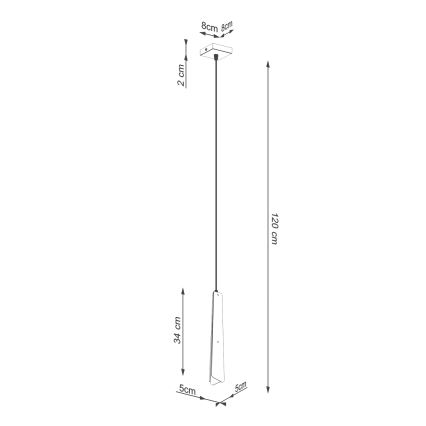 Hanglamp aan een koord PRYSM 1xG9/8W/230V zwart
