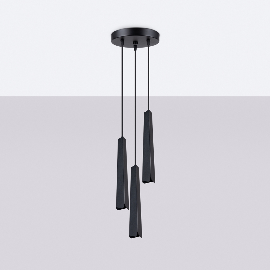 Hanglamp aan een koord PRYSM 3xG9/8W/230V zwart