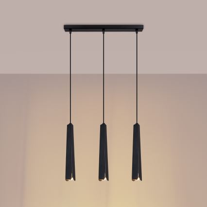 Hanglamp aan een koord PRYSM 3xG9/8W/230V zwart