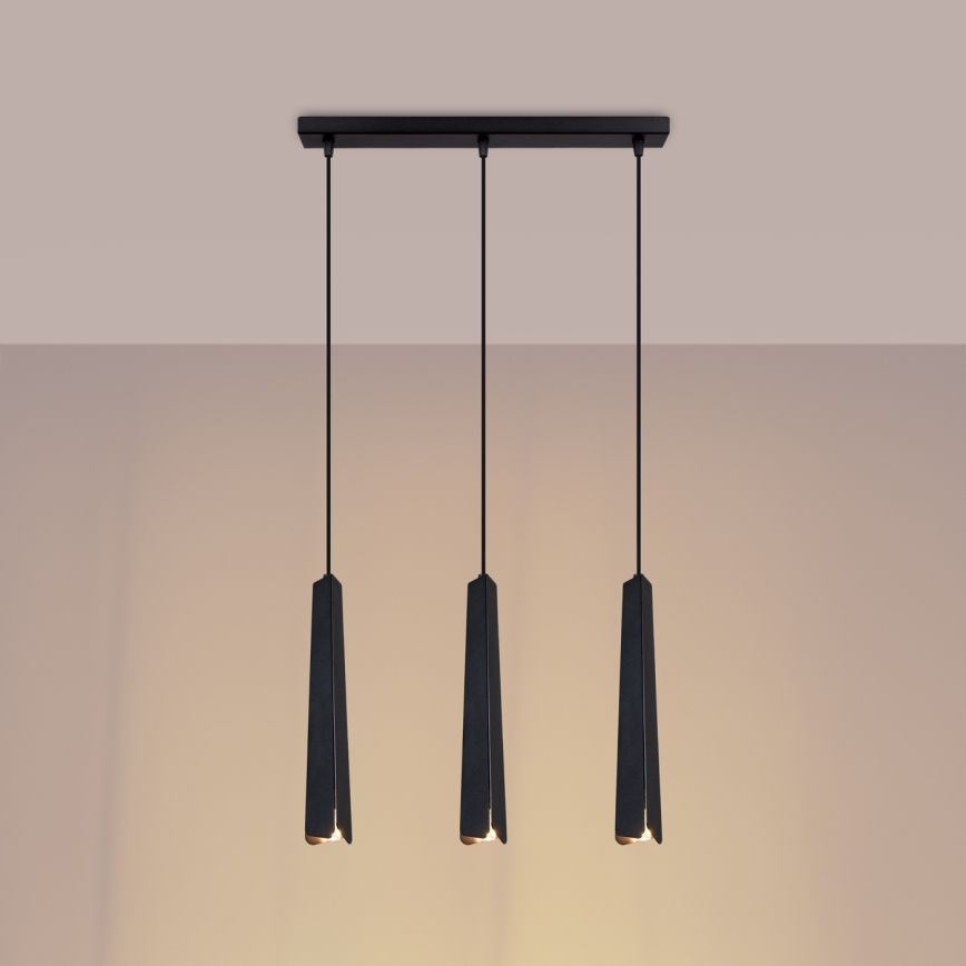 Hanglamp aan een koord PRYSM 3xG9/8W/230V zwart