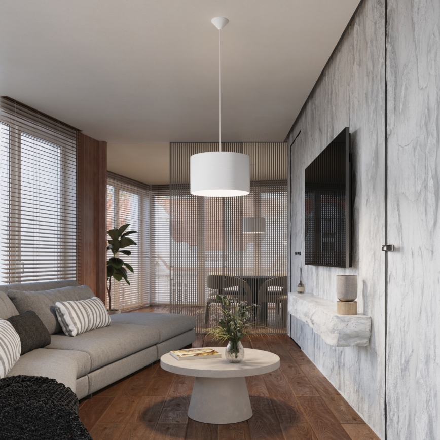 Hanglamp aan een koord NOVA 1xE27/15W/230V diameter 30 cm wit