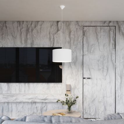 Hanglamp aan een koord NOVA 1xE27/15W/230V diameter 30 cm wit