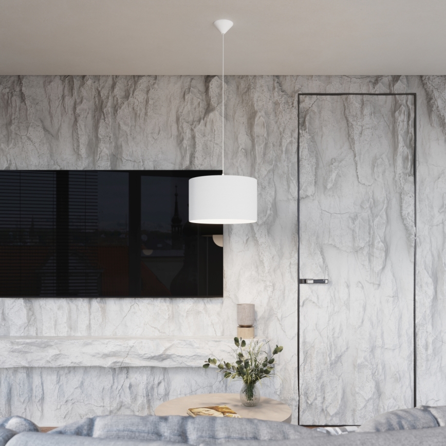 Hanglamp aan een koord NOVA 1xE27/15W/230V diameter 30 cm wit