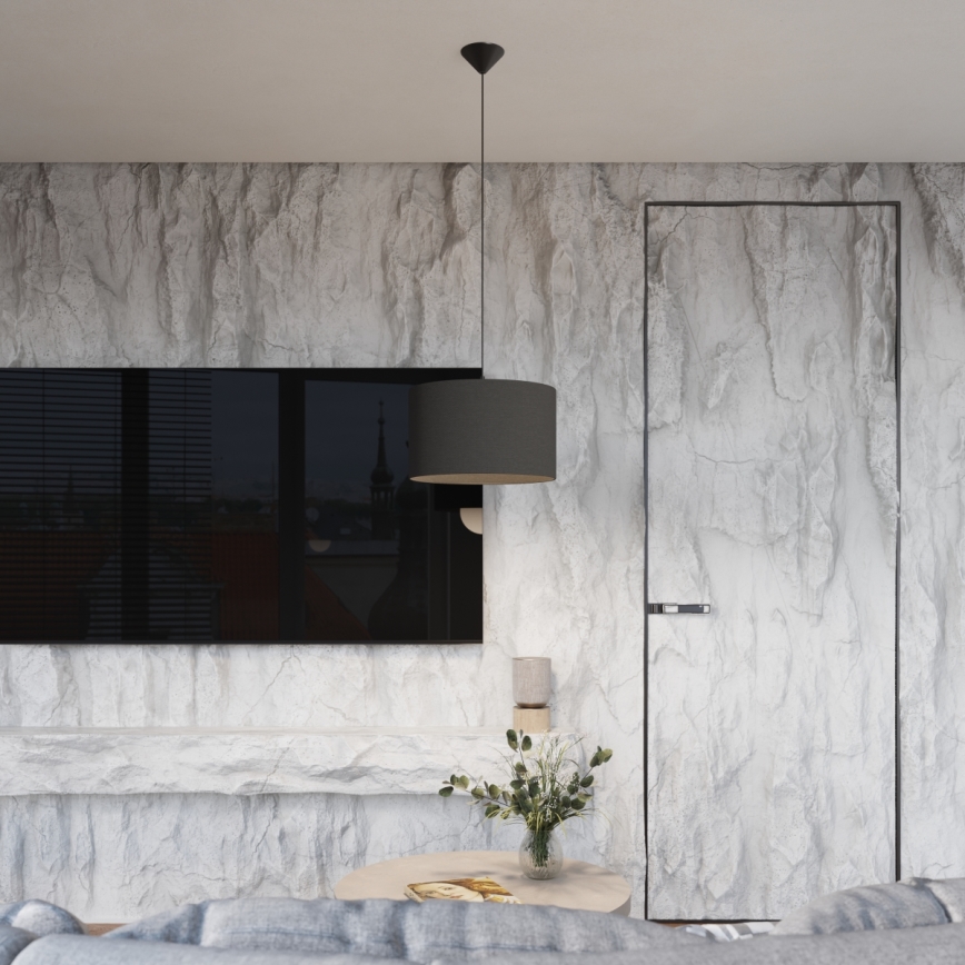 Hanglamp aan een koord NOVA 1xE27/15W/230V diameter 30 cm zwart
