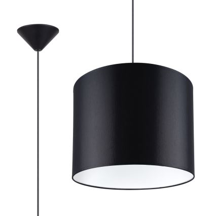 Hanglamp aan een koord NOVA 1xE27/15W/230V diameter 30 cm zwart