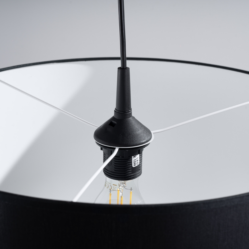 Hanglamp aan een koord NOVA 1xE27/15W/230V diameter 40 cm zwart
