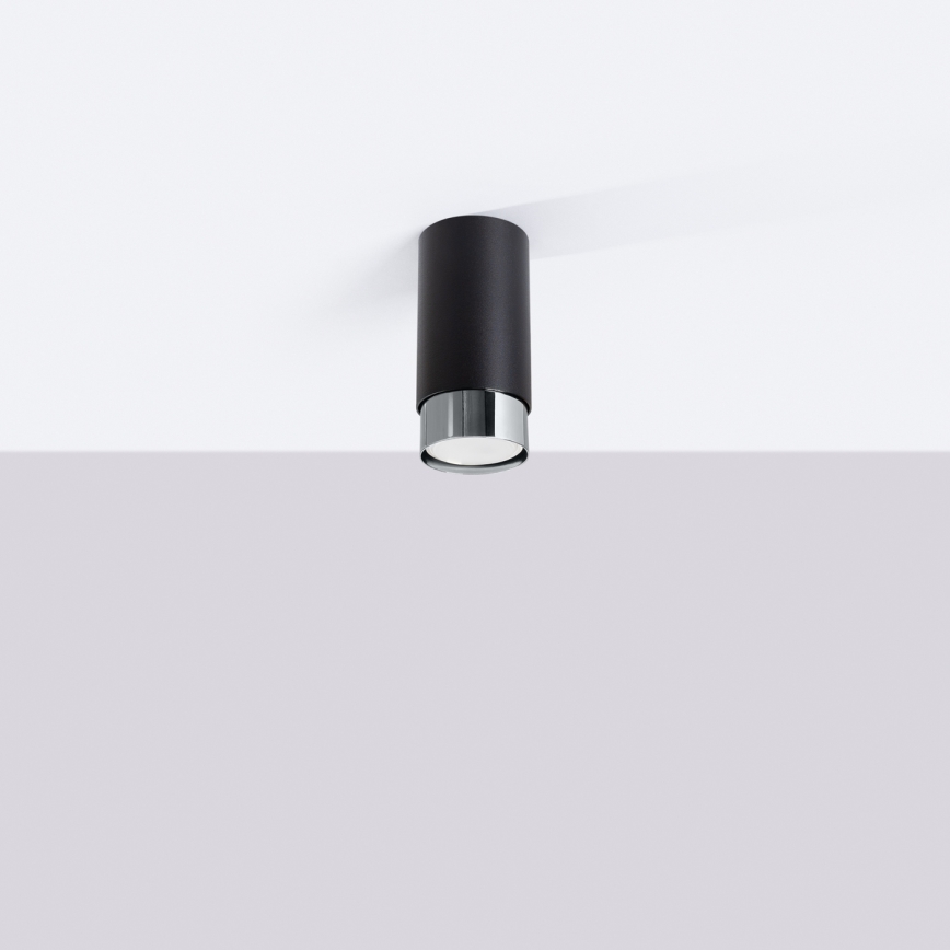 Spot NERO 1xGU10/10W/230V 12,5 cm noir/chrome brillant