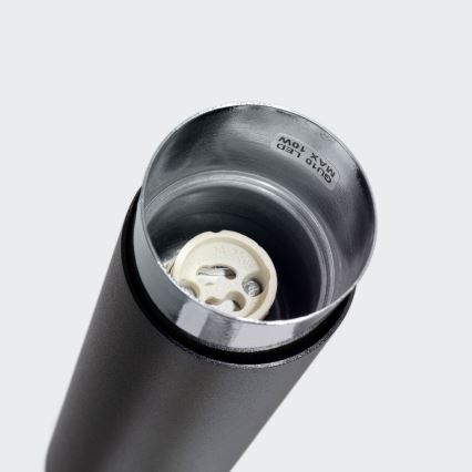 Spot NERO 1xGU10/10W/230V 12,5 cm zwart/glanzend chroom