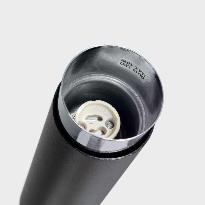 Spot NERO 1xGU10/10W/230V 12,5 cm zwart/glanzend chroom