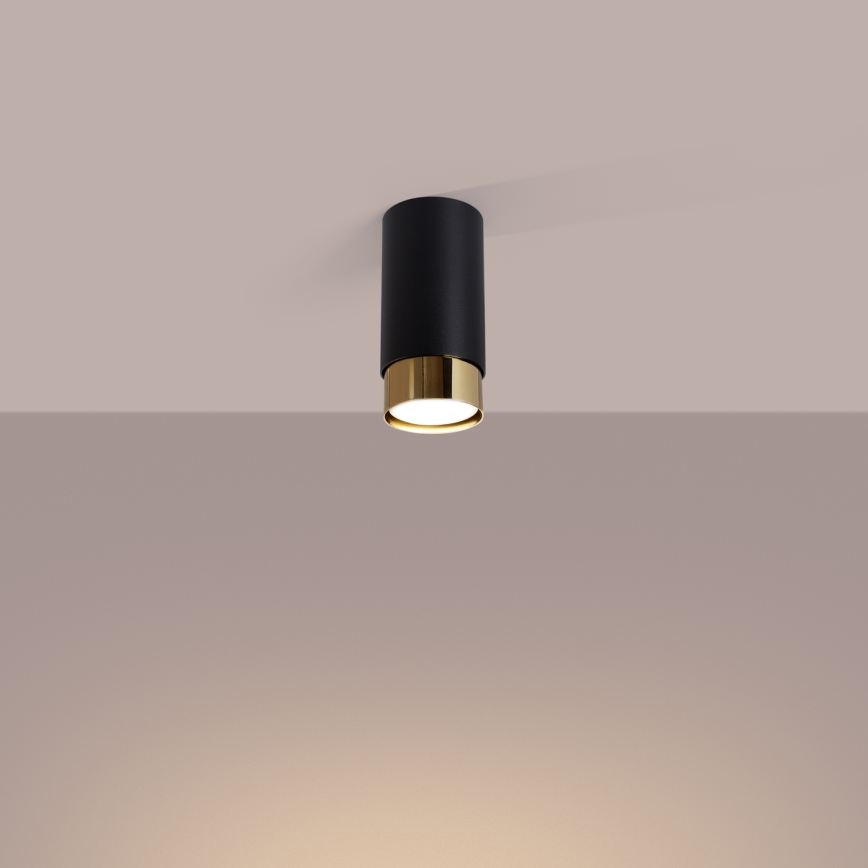 Spot NERO 1xGU10/10W/230V 12,5 cm noir/doré