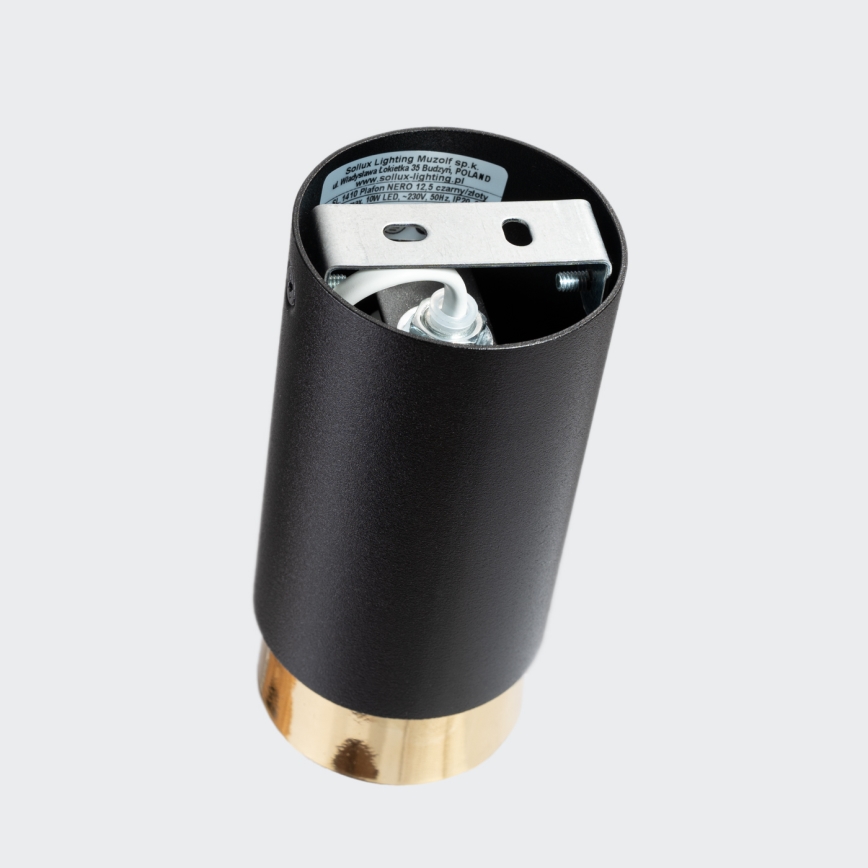 Spot NERO 1xGU10/10W/230V 12,5 cm noir/doré