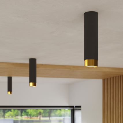 Spot NERO 1xGU10/10W/230V 22,5 cm zwart/goud