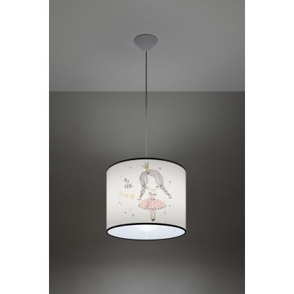 Suspension filaire enfant PRINCESS 1xE27/15W/230V d. 30 cm princesse