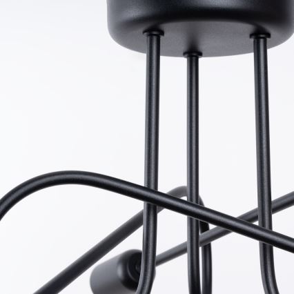 Bevestigde hanglamp LOOP 3xE27/15W/230V zwart