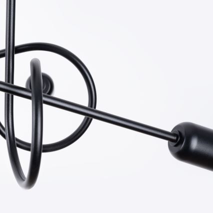 Bevestigde hanglamp LOOP 5xE27/15W/230V zwart