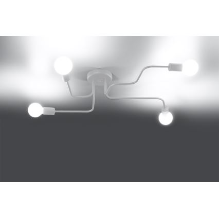 Bevestigde hanglamp VECTOR 4xE27/15W/230V wit